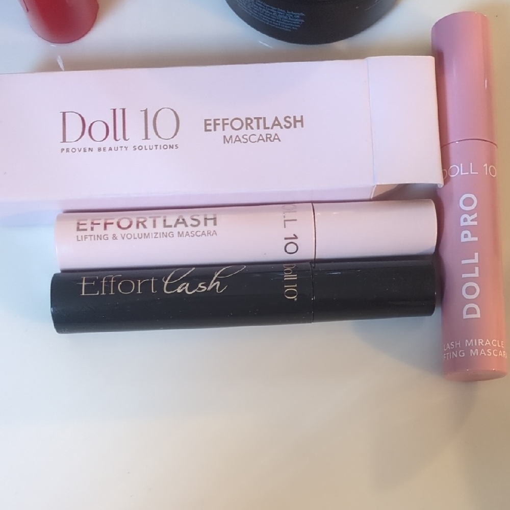 Doll 10 EffortLash Mascara Trio — Pink & Black Tubes